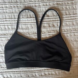Lululemon Black Sports Bra Flow Y Bra Nulu